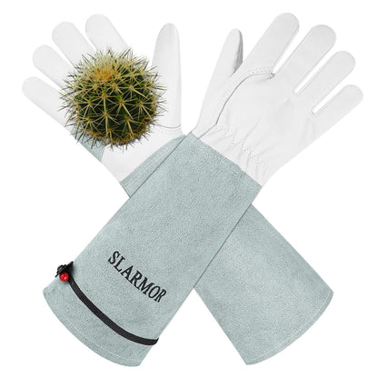 Gardening Gloves for Women Men, Long Thorn Proof Rose Pruning Glove