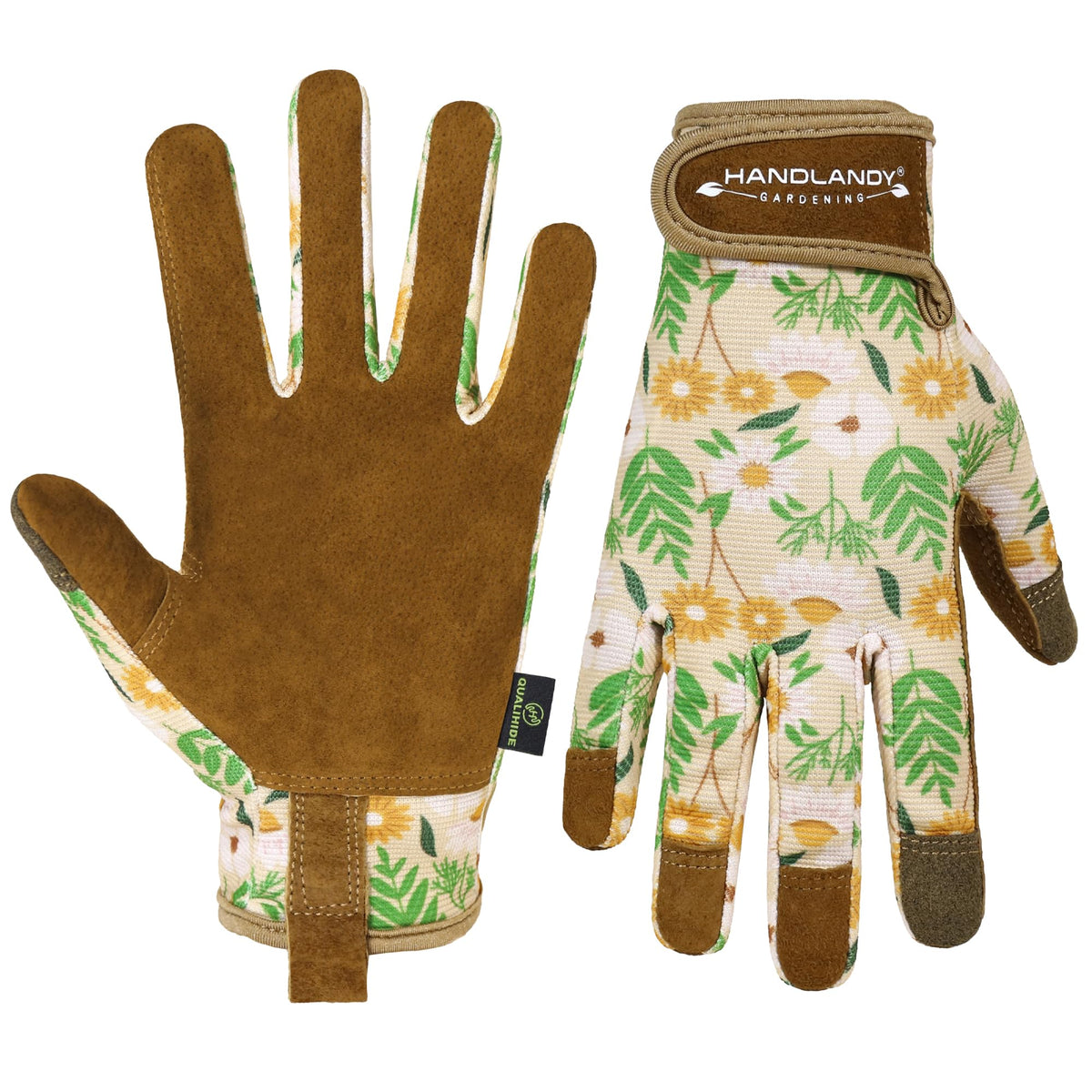 HANDLANDY Gardening Gloves for Women, Leather Garden Glove, Gardener Gift