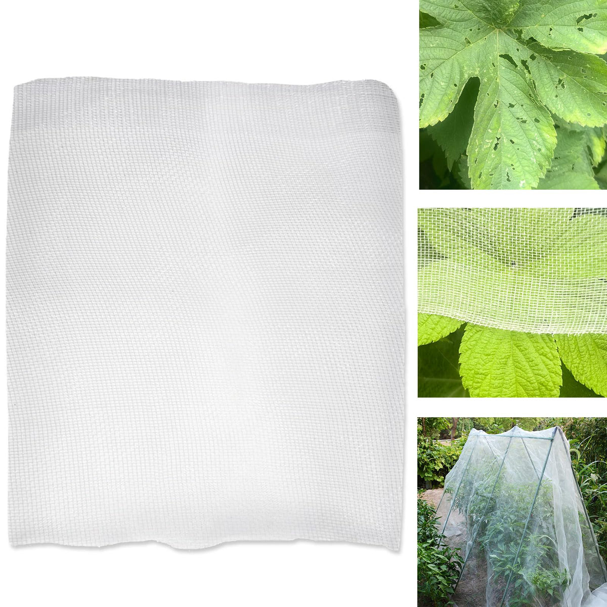 8Ft x 12Ft Garden Netting, Fine Mesh Insect Netting for Plant Protection