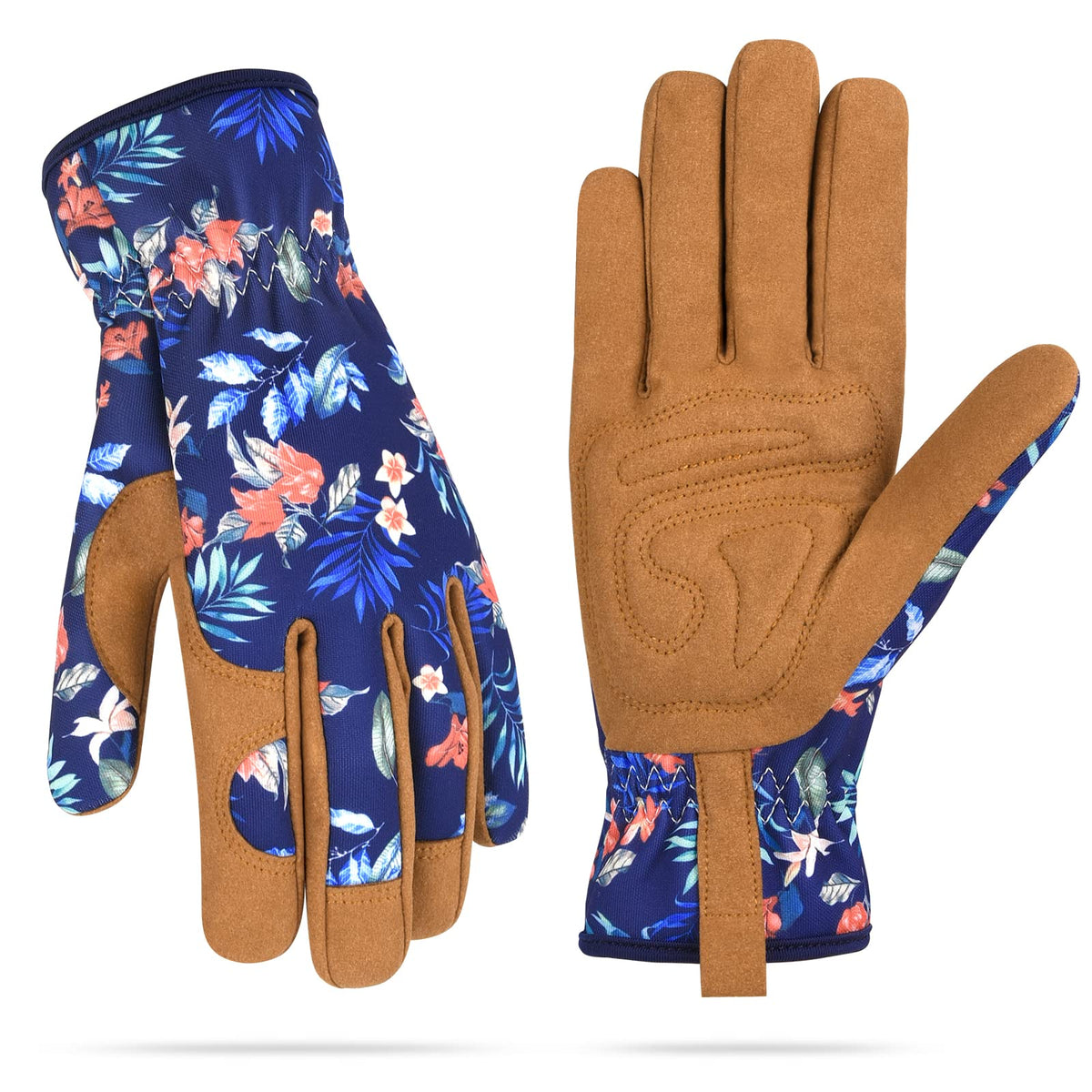 Womens Gardening Weeding Working Gloves, Leather Garden Glove for Women Thorn Proof No Stab for Digging, Planting,Pruning