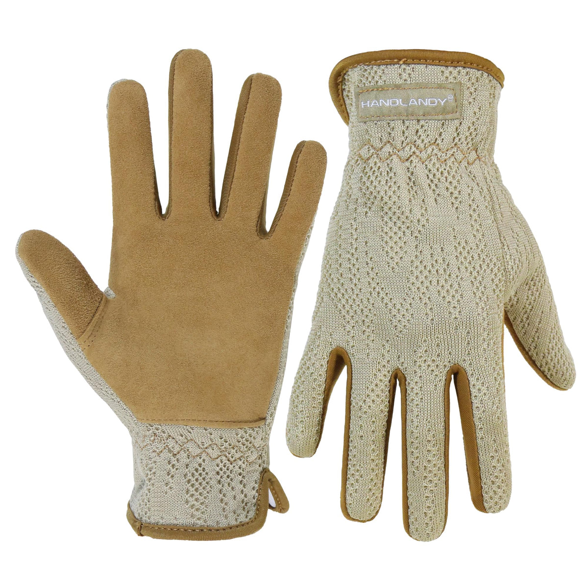 HANDLANDY Gardening Gloves for Women, Leather Garden Glove, Gardener Gift