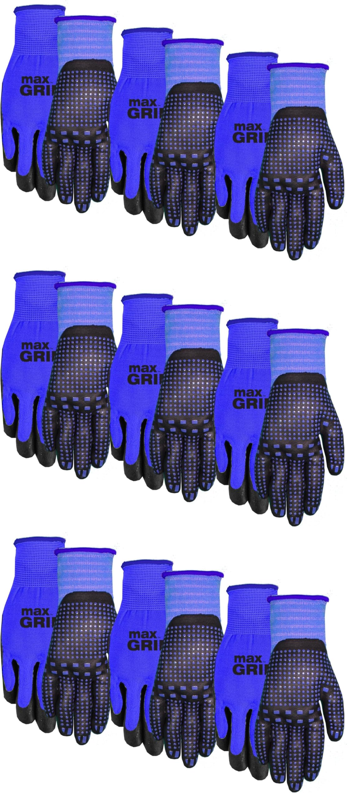 MidWest Gloves & Gear 93P03-SM-AZ-6 Max Grip Packs, 3 Pair, Ladies Green