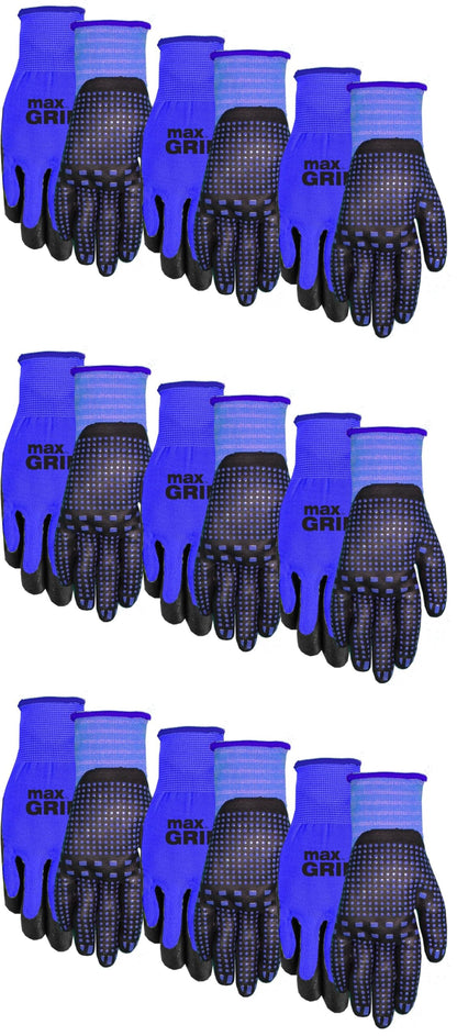 MidWest Gloves & Gear 93P03-SM-AZ-6 Max Grip Packs, 3 Pair, Ladies Green