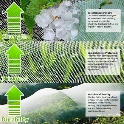 Garden Netting, Plant Covers 10x33Ft Net Ultra Fine Mesh Pest Barrier Net