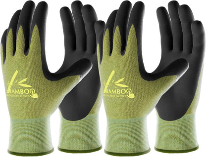 COOLJOB Gardening Working Gloves, Touchscreen, Nitrile Coated