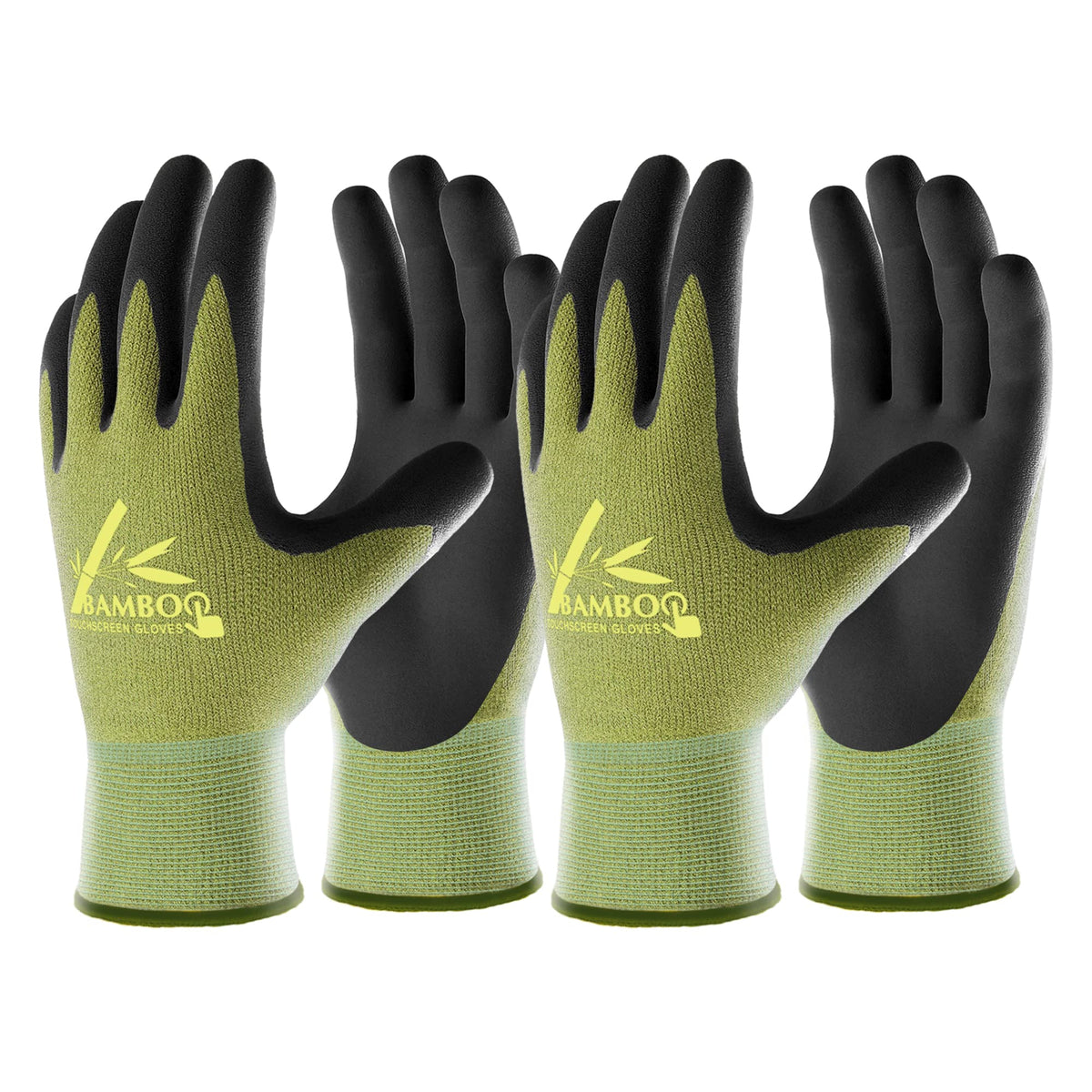 COOLJOB Gardening Working Gloves, Touchscreen, Nitrile Coated