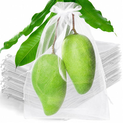 50 Pcs Fruit Protection Bags, 6×9 in Mesh Cover Nets for Tree, Green