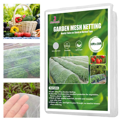 Jevrench 4 x 25 ft Garden Netting Row Cover, Ultra Fine Mesh for Plants