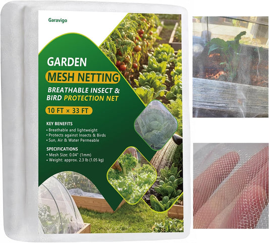 Durable Garden Fine Mesh Netting, 10x33ft Insect Netting for Plant