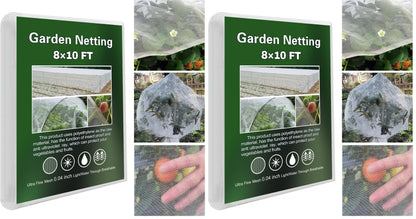 Garden Netting Ultra Fine 8x10ft, Insect Net Bug Mesh for Garden Plants