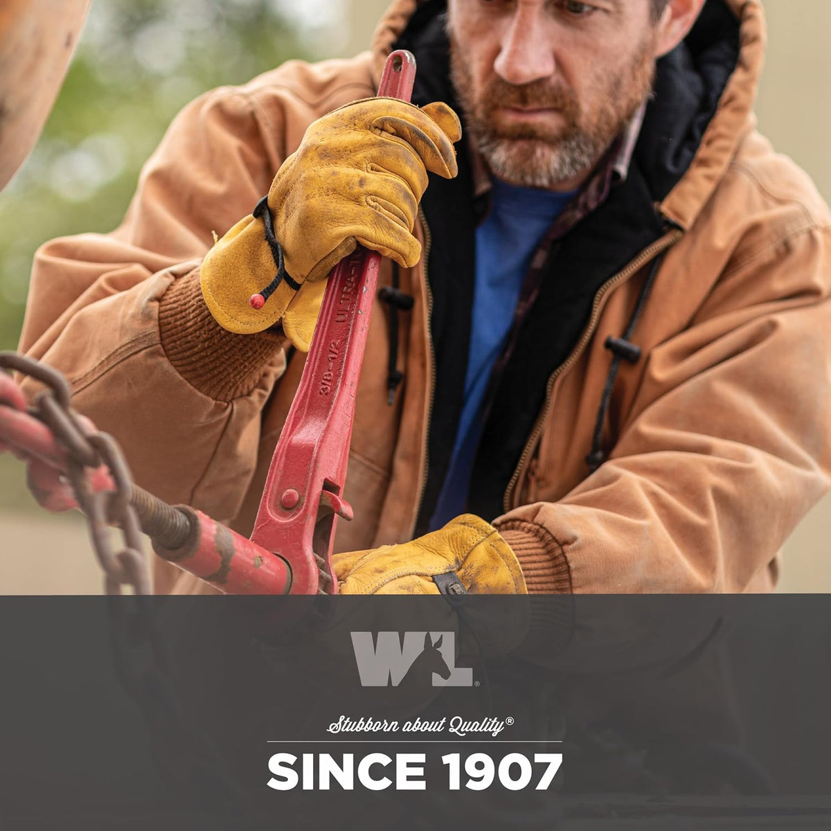 Wells Lamont Work Gloves Men and Women, Cowhide Leather Work Gloves, Adjustable Wrist