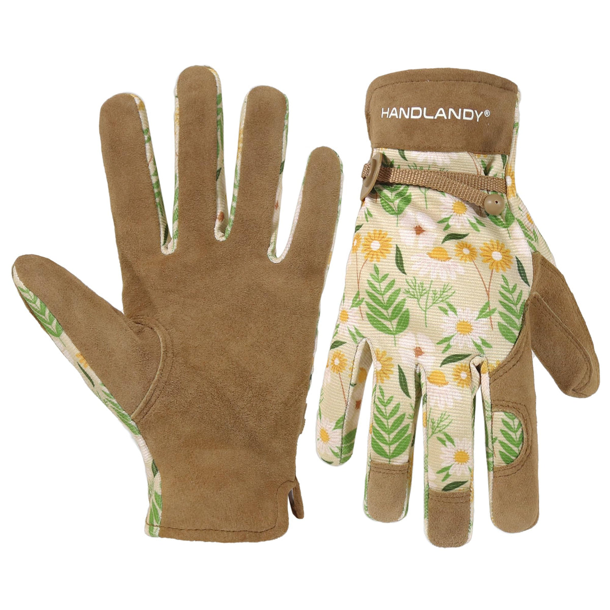 HANDLANDY Gardening Gloves for Women, Leather Garden Glove, Gardener Gift