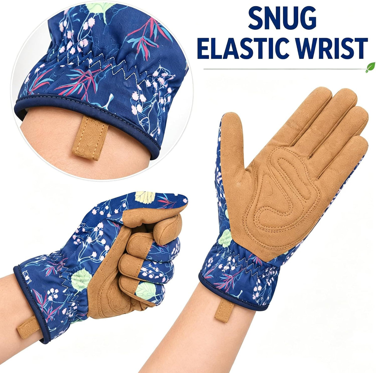 Womens Gardening Weeding Working Gloves, Leather Garden Glove for Women Thorn Proof No Stab for Digging, Planting,Pruning