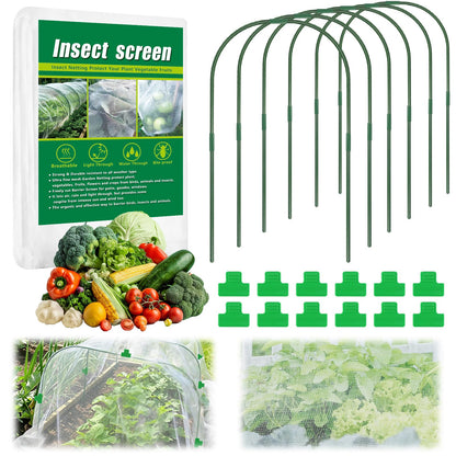 10 X 50 FT Breathable Garden Mesh Netting Pest Barrier for Raised Beds