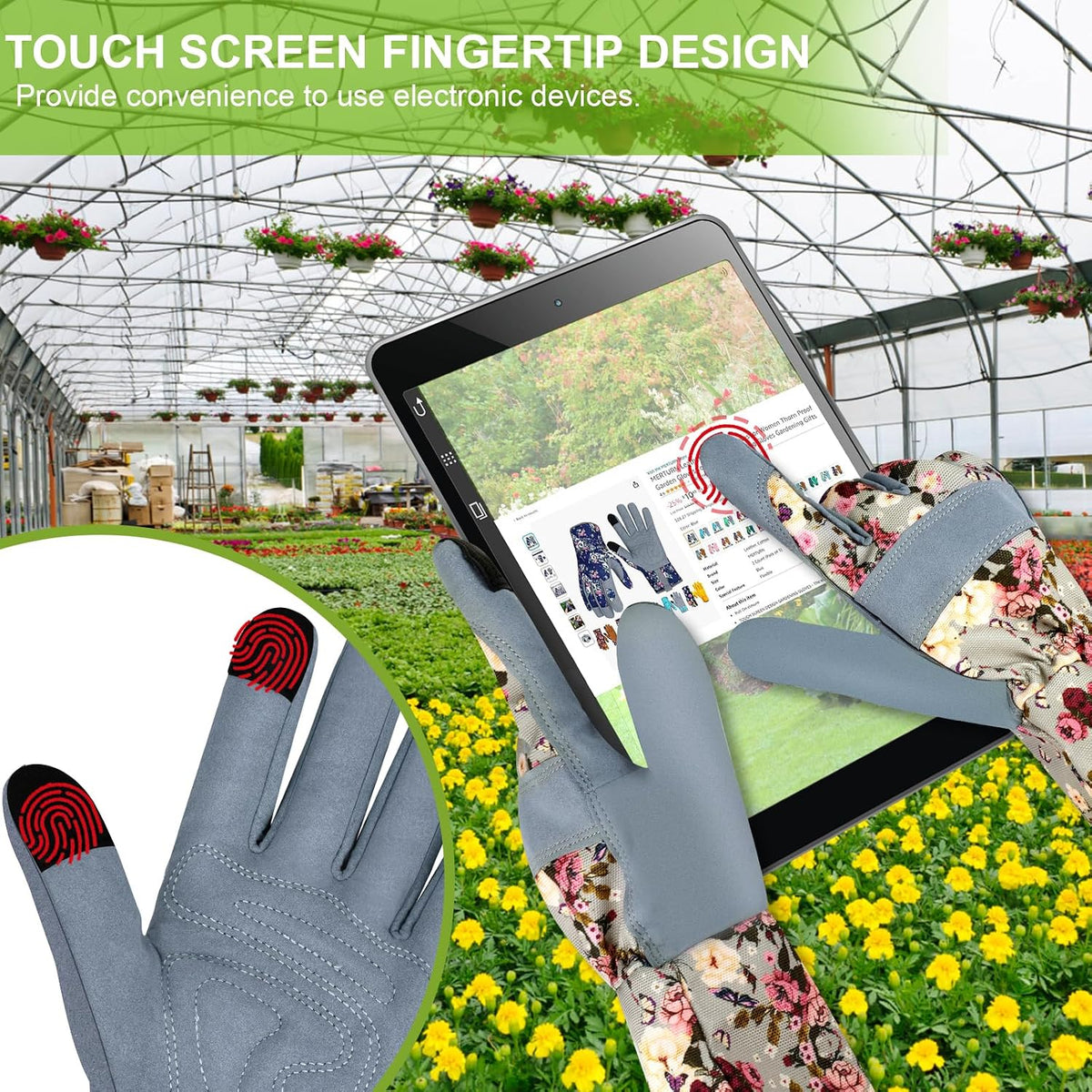Long Gardening Gloves for Women Thorn Proof Leather Garden Gloves Breathable Working Gloves for Women Yard Outdoor