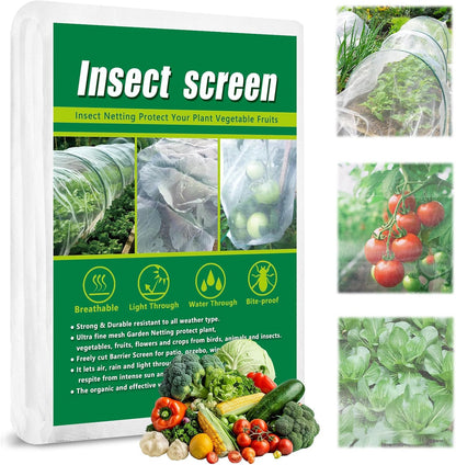 10 X 50 FT Breathable Garden Mesh Netting Pest Barrier for Raised Beds