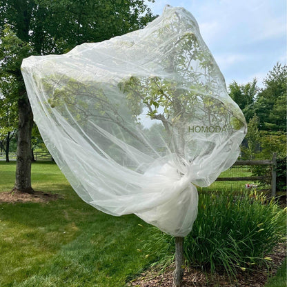 15ft x 15ft Fruit Tree Netting Cover with Zipper & Drawstring, Insect Bird Barrier Netting for Garden Protection, Ultra Fine Mesh Garden Netting, Extra Large