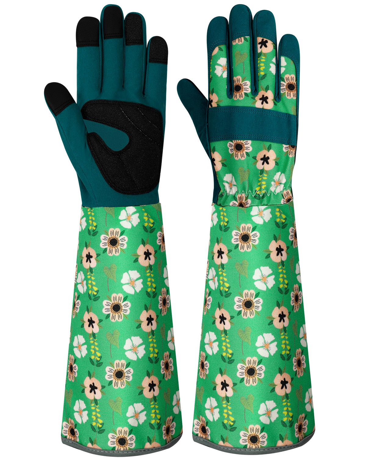 Long Gardening Gloves for Women Thorn Proof Leather Garden Gloves Breathable Working Gloves for Women Yard Outdoor