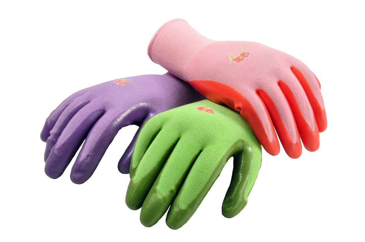 G & F Products Women's Gardening Gloves, Micro Foam Nitrile Coated Work Gloves for Gardening, Yard Work & Pruning