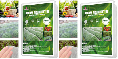 Jevrench 4 x 25 ft Garden Netting Row Cover, Ultra Fine Mesh for Plants