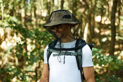 2 Pack Mosquito Head Net Mesh for Hiking & Outdoors,Bug Face Netting over Hat Adults Gnat Fly Insect Midge Protection