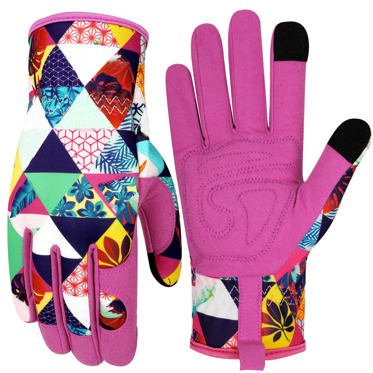 Leather Gardening Gloves for Women Garden Gloves Thorn Proof Touch Screen Design Heavy Duty Working Yard Gloves