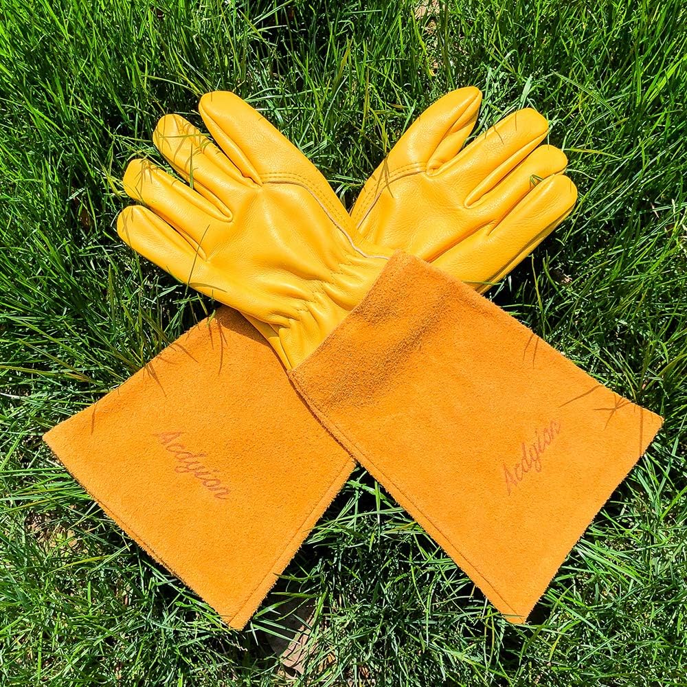 Acdyion Long Thorn Proof Gardening Gloves for Men & Women, Rose Pruning