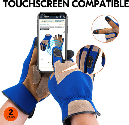 Vgo... Gardening Work Gloves for Men,Thornproof,Touchscreen(SL7475,L)