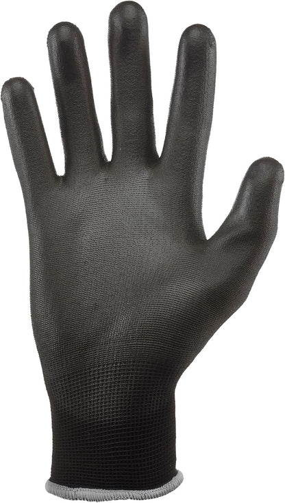 GORILLA GRIP Work Gloves, XLarge, 15 Pair, Black and Gray