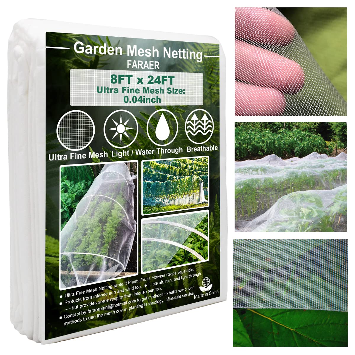 Garden Netting, Plant Covers 10x33Ft Net Ultra Fine Mesh Pest Barrier Net