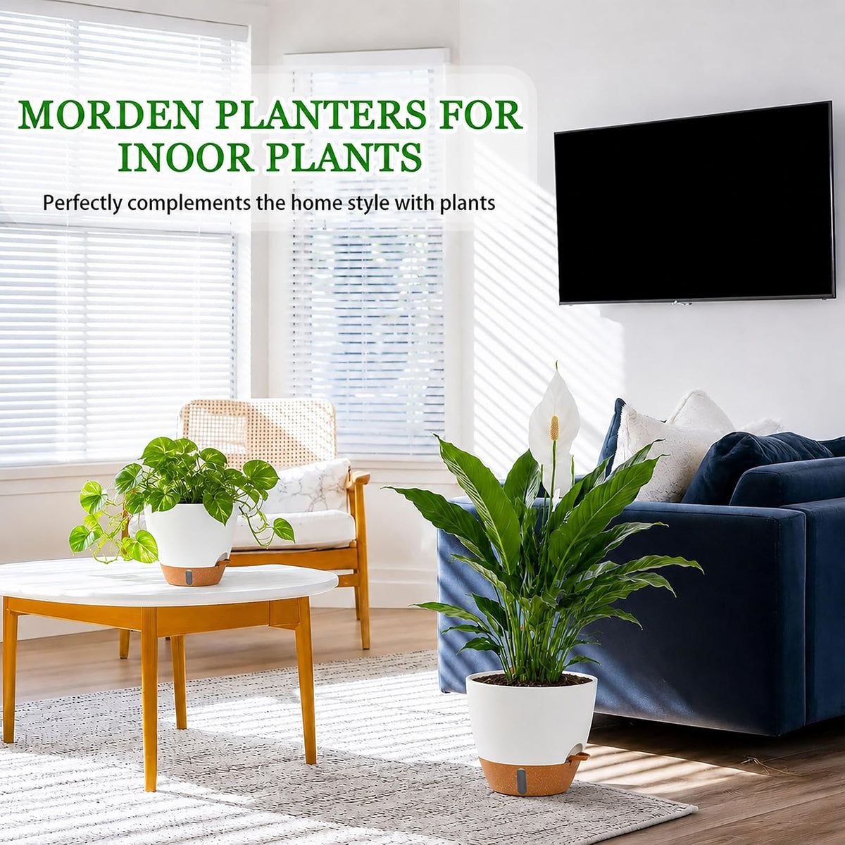 8/10/12 Inch Self Watering Pots for Indoor/Outdoor Plants