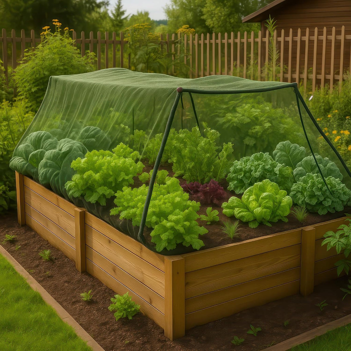Green DIY Mosquito Net Fabric | 10x20 FT Netting | Insect Cover for Garden