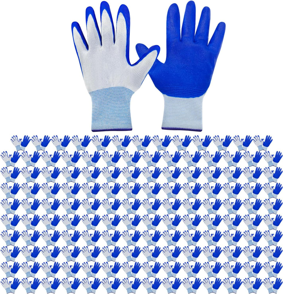 WHEATHUSK 144 Pairs Gardening Work Gloves Bulk for Men Women, Breathable Rubber Coated Garden Gloves for Construction, 9.1 Inch