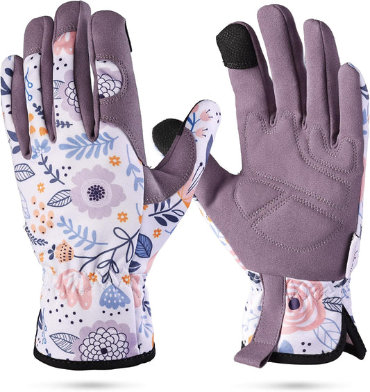 WORKPRO Floral Garden Gloves for Women, Gardening Gloves for Women/Ladies