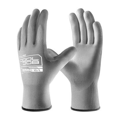 COOLJOB 12/60 Pairs Safety Work Gloves Pack Bulk with Grip PU Coating