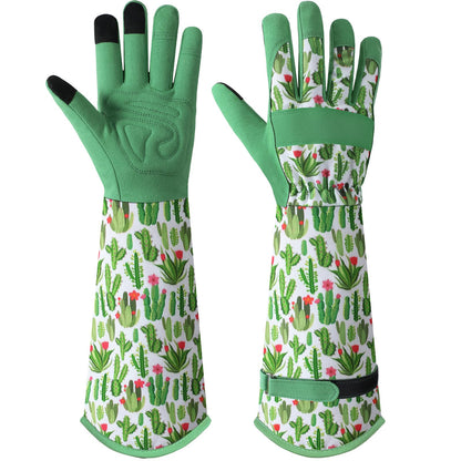 Gardening Gloves for Women, Long Garden Gloves with Grip, Thorn-Proof, Gift