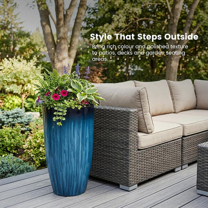 Worth 23.5" H. Tall Planters for Outdoor Plants, Large Plant Pots Set of 2