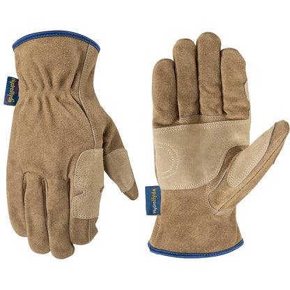 Wells Lamont Men's HydraHyde Leather Work Gloves, Water-Resistant, Large