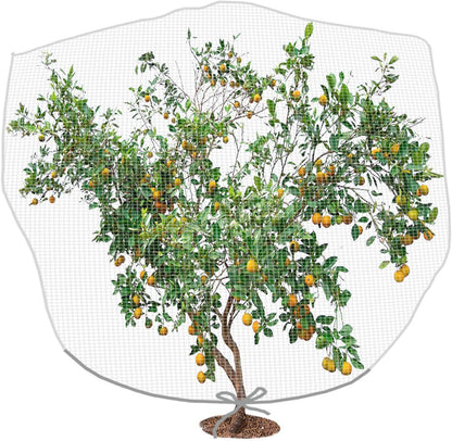 PURPLE STAR 1N 6 x 7 Feet Insect Bird Barrier Netting Mesh with Drawstring, Garden Bug Netting Plant Cover for Protect Plant Fruits Flower from Insect Bird Eating