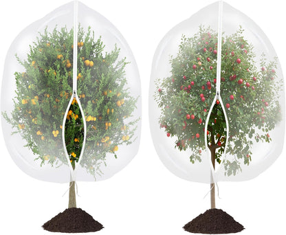 afzdby Large Garden Mesh Netting with Zipper and Drawstring,Plants Cover Protection from Anti Birds,Bugs,Cicadas,and Insects-Pest Barrier Bag for Blueberry Bushes,Tomatoes,Citrus,Fruit Tree