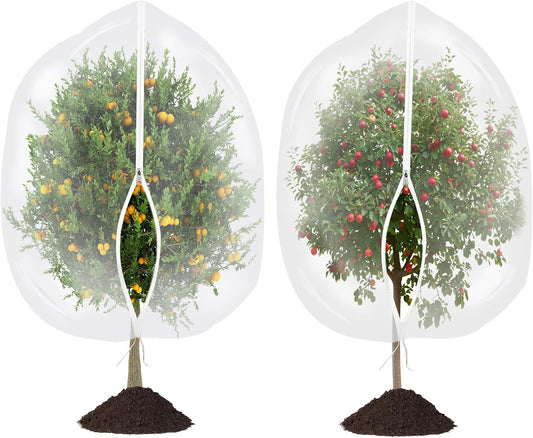afzdby Large Garden Mesh Netting with Zipper and Drawstring,Plants Cover Protection from Anti Birds,Bugs,Cicadas,and Insects-Pest Barrier Bag for Blueberry Bushes,Tomatoes,Citrus,Fruit Tree