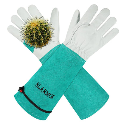 Gardening Gloves for Women Men, Long Thorn Proof Rose Pruning Glove