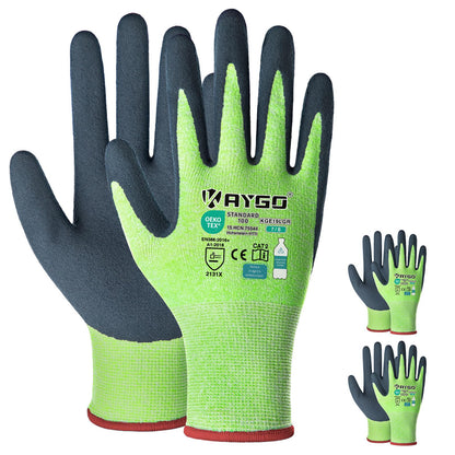 KAYGO Women's Work Gloves, Sandy Latex Grip, Breathable