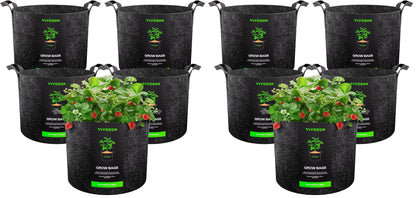 VIVOSUN 5-Pack 5 Gallon Plant Grow Bags Fabric Pots with Handles
