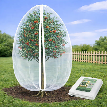 Jevrench 2-Pack 4 x 6 ft Garden Netting Bags with Zipper and Drawstring