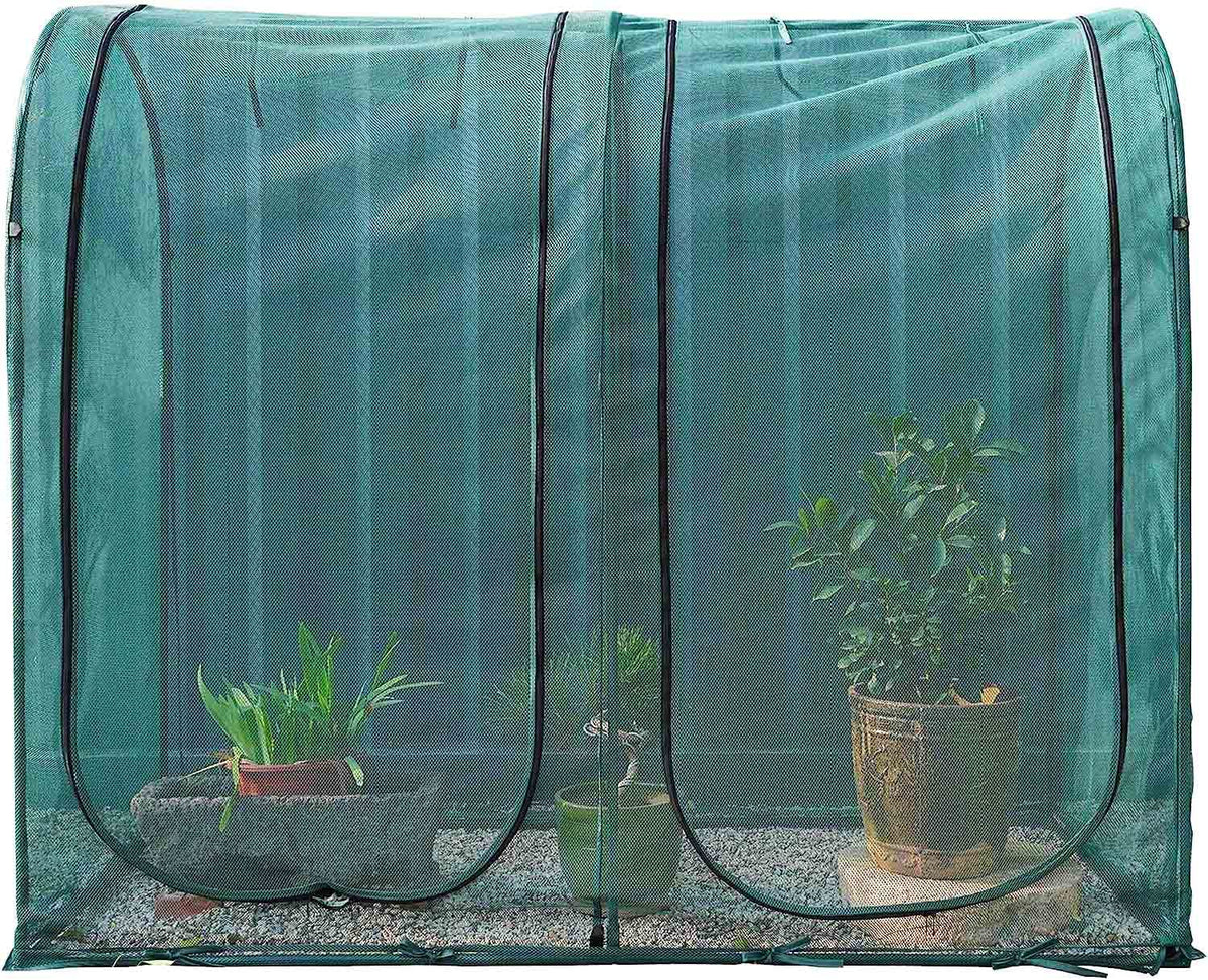 Large Tunnel 8.2'x4' Plant Netting Cover 4FT Tall Crop Cage Netting Pest Guard Cover for Vegetables Fruits Durable Gardening Net for Plant and Animal
