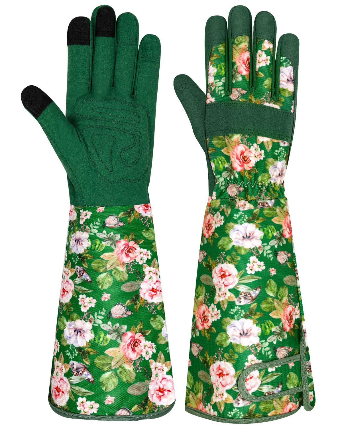 Long Gardening Gloves for Women Thorn Proof Leather Garden Gloves Breathable Working Gloves for Women Yard Outdoor
