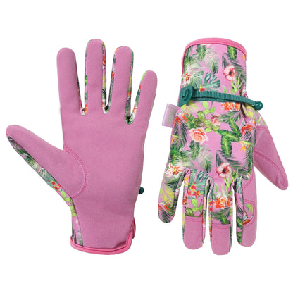 HANDLANDY Gardening Gloves for Women, Leather Garden Glove, Gardener Gift