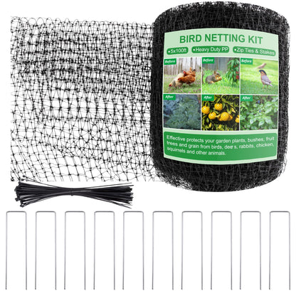 SPORTYOUTH 10x50Ft Garden Netting Ultra Fine Mesh Bird Net for Raised Beds