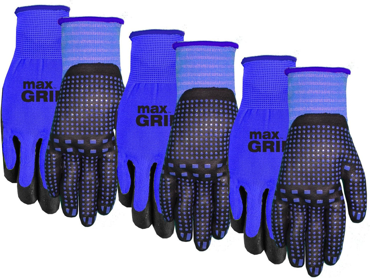 MidWest Gloves & Gear 93P03-SM-AZ-6 Max Grip Packs, 3 Pair, Ladies Green